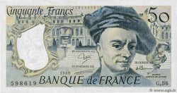 50 Francs QUENTIN DE LA TOUR FRANCE  1989 F.67.15 SUP