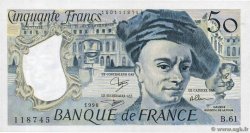 50 Francs QUENTIN DE LA TOUR Fauté FRANCE  1990 F.67.16 TTB+