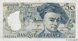 50 Francs QUENTIN DE LA TOUR FRANCIA  1991 F.67.17 BC