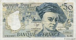 50 Francs QUENTIN DE LA TOUR FRANCIA  1991 F.67.17 MB