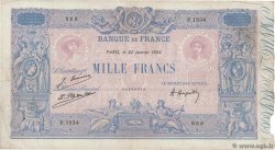 1000 Francs BLEU ET ROSE FRANCE  1925 F.36.41