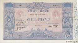1000 Francs BLEU ET ROSE FRANKREICH  1926 F.36.43 SS