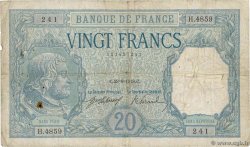 20 Francs BAYARD FRANCE  1918 F.11.03 B