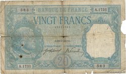 20 Francs BAYARD FRANKREICH  1917 F.11.02 GE