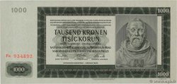 1000 Korun BOEMIA E MORAVIA  1942 P.14a q.FDC