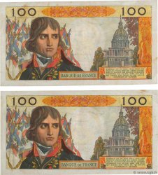 100 Nouveaux Francs BONAPARTE Consécutifs FRANCIA  1960 F.59.09 q.BB