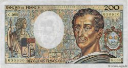 200 Francs MONTESQUIEU Numéro spécial FRANCIA  1989 F.70.09 BC