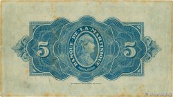 5 Francs MARTINIQUE  1942 P.16b TTB+