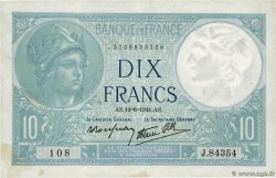 10 Francs MINERVE modifié FRANCE  1941 F.07.29 TTB