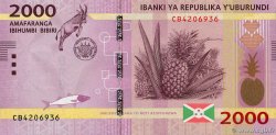 2000 Francs BURUNDI  2015 P.52