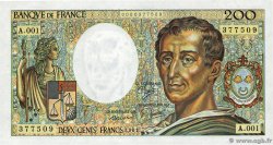 200 Francs MONTESQUIEU FRANCE  1981 F.70.01A1