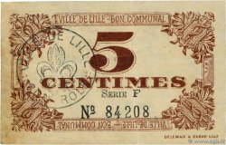 5 Centimes FRANCE regionalismo e varie Lille 1918 JP.59-1656 BB