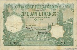 50 Francs ALGERIA  1933 P.080a