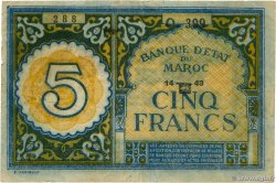 5 Francs MAROCCO  1943 P.33