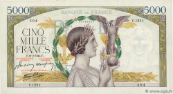 5000 Francs VICTOIRE Impression à plat FRANCIA  1943 F.46.49