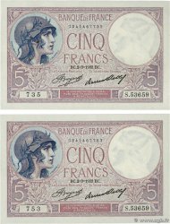 5 Francs FEMME CASQUÉE Lot FRANCE  1933 F.03.17