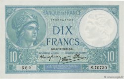 10 Francs MINERVE modifié FRANCIA  1939 F.07.05 q.FDC