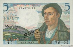 5 Francs BERGER FRANCE  1943 F.05.01