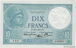 10 Francs MINERVE modifié FRANCE  1941 F.07.28