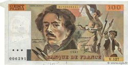 100 Francs DELACROIX modifié Fauté FRANCIA  1987 F.69.11 BB