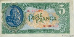 5 Franga ALBANIA  1945 P.15 SC+