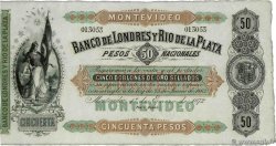 50 Pesos Non émis URUGUAY Montevideo 1872 PS.238r SUP