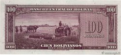 100 Bolivianos Petit numéro BOLIVIE  1945 P.142 SUP+