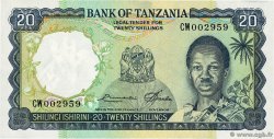 20 Shillings TANZANIA  1966 P.03e