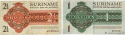 1 et 2,5 Gulden Lot SURINAM  1967 P.116b et P.117b F
