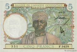 5 Francs AFRIQUE OCCIDENTALE FRANÇAISE (1895-1958)  1942 P.25 SPL