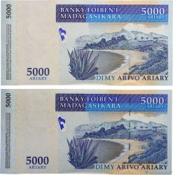 5000 Ariary Consécutifs MADAGASCAR  2007 P.094 AU+