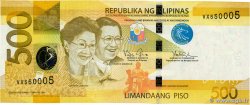 500 Piso FILIPPINE  2013 P.210a q.FDC