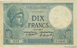 10 Francs MINERVE FRANKREICH  1925 F.06.09 fSS