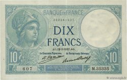 10 Francs MINERVE FRANCIA  1927 F.06.12 q.SPL