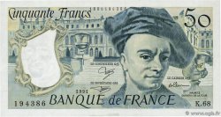 50 Francs QUENTIN DE LA TOUR FRANCE  1991 F.67.17 SPL