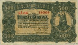 500 Korona HONGRIE  1923 P.074a