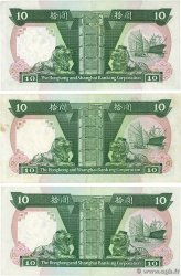 10 Dollars Lot HONG KONG  1989 P.191c SUP