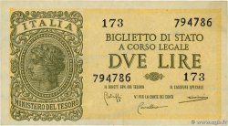 2 Lire ITALIE  1944 P.030b TTB+