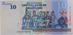10 Emalangeni SWAZILAND  2010 P.36a NEUF