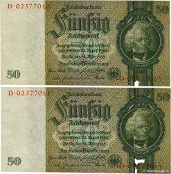 50 Reichsmark Consécutifs DEUTSCHLAND  1933 P.182b VZ+