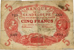 5 Francs Cabasson rouge GUADELOUPE  1945 P.07e