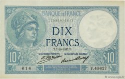 10 Francs MINERVE FRANCIA  1927 F.06.12a
