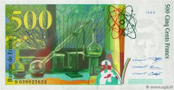 500 Francs PIERRE ET MARIE CURIE FRANCE  1994 F.76.01 AU+