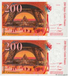 200 Francs EIFFEL Consécutifs FRANCE  1996 F.75.02 SPL+