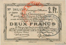 2 Francs FRANCE Regionalismus und verschiedenen Douai 1916 JP.59-0741