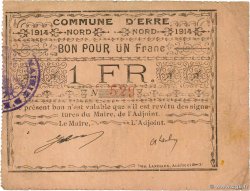 1 Franc FRANCE Regionalismus und verschiedenen Erre 1914 JP.59-0818 S