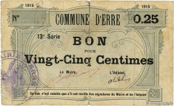 25 Centimes FRANCE Regionalismus und verschiedenen Erre 1915 JP.59-0849var