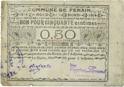 50 Centimes FRANCE Regionalismus und verschiedenen Fenain 1914 JP.59-0937