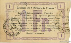 1 Franc FRANCE Regionalismus und verschiedenen Nord, Aisne et Oise 1915 JP.59-1111 VZ