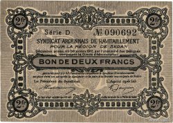 2 Francs FRANCE Regionalismus und verschiedenen Sedan 1917 JP.08-304